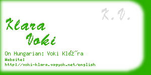 klara voki business card